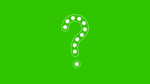 Question Mark Animation with Dots  Green Screen Motion Graphics Video Footag Stock Footage 322956361