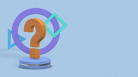 Question Mark Moving Animation Question Mark 3d Rendered Mascot