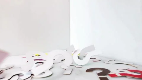 Question mark animation Stock Footage 304562389