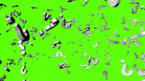 Question Mark Animation on Green Screen Background Video stock 319609725