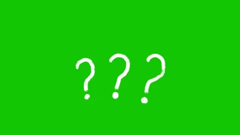 Question Mark Animation Green Screen Overlay Stock Footage 340301125