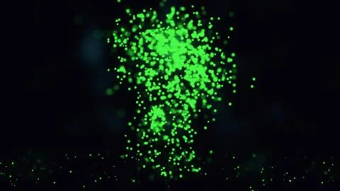 Question mark. Animation of plexus network from question symbol on colorful 스톡 일러스트