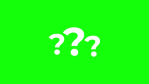 Question mark animation pop up flat and style on green screen, looping in 4K Stock Footage 317097342