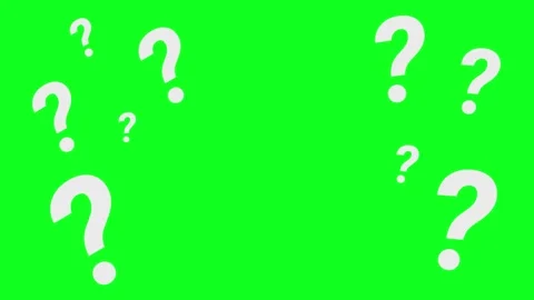 Question mark animation pop up on green background, question mark confused .. Stock Footage 305162184