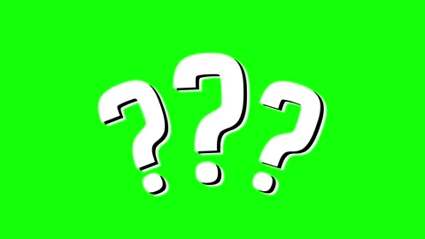 Question Mark Animation Pop Up on Green Screen Stock Footage 310797373