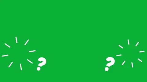 Question mark animation pop up question mark flat. Green screen alpha looping 4k Stock Footage 291393599