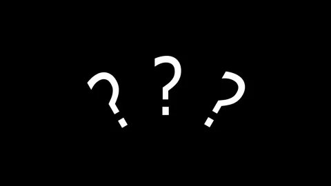 Question mark animation on transparent background, thinking, confused sign symbo Video stock 306686911