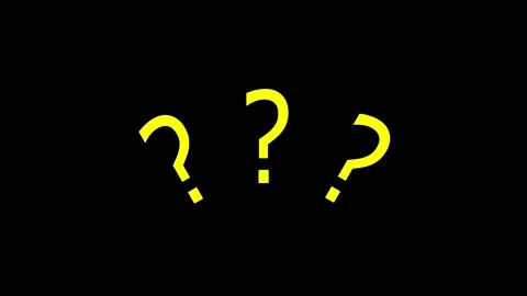 Question mark animation on transparent background, thinking, confused sign symbo Video stock 306686916