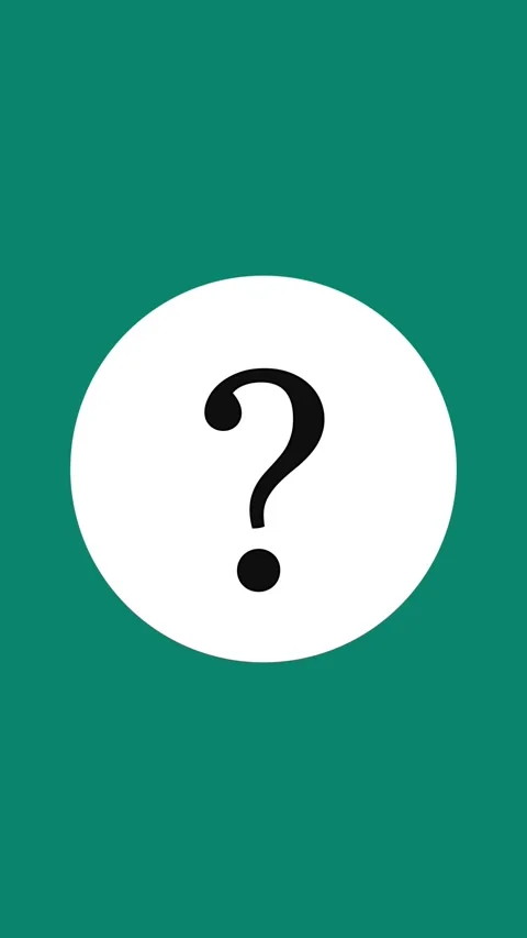 Question mark animation on white circle with green screen background, quest.. Vidéo 331811708