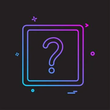 Question mark ask icon vector design Ilustración de archivo
