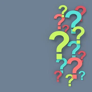 Question mark background. 3D rendering. Stock Illustration