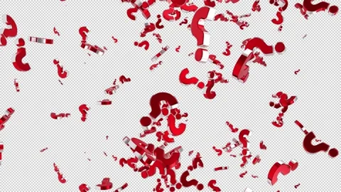 Question Mark Background Alpha Stock Footage 343384779
