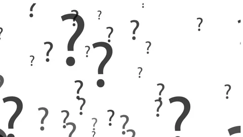 Question Mark Background. Flying Through Glowing Multiple Color Question Mark Stock Footage 261690852