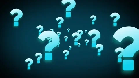 Question Mark Background. Flying Through Glowing Question Mark. Video stock 332750928