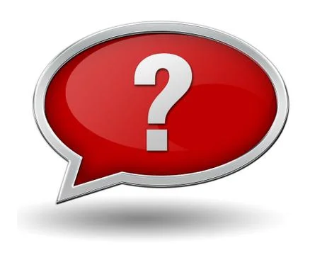 Question mark badge concept illustration Stock Illustration
