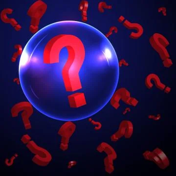 Question mark in balloon Stock Illustration