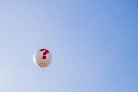 Question mark balloon in the sky Stock Photos