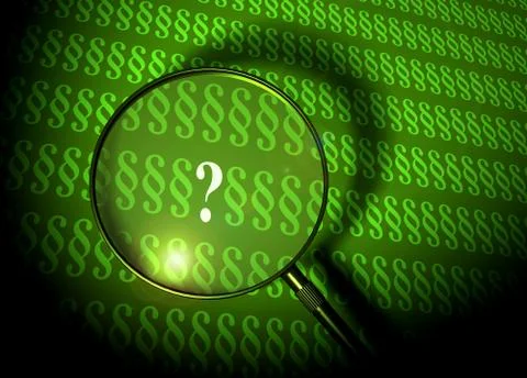 Question mark between paragraphs Stock Illustration