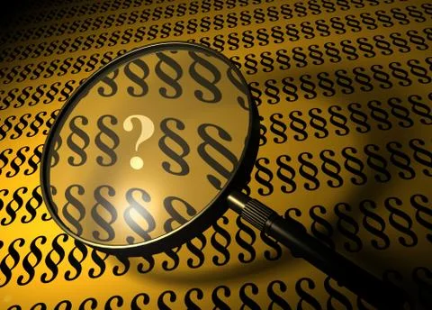 Question mark between paragraphs Stock Illustration