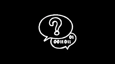 Question Mark Binary Code Icon Stock Footage 345595296