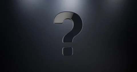 Question Mark Black 3d Icon Stock Footage 69728753
