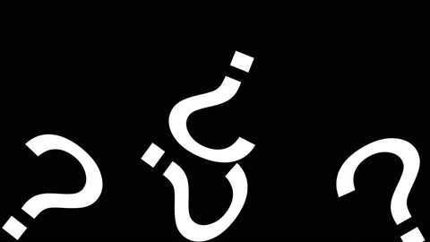 Question mark in a black background. question mark animation. Vídeo Stock 220844430