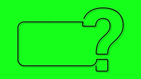 QUESTION MARK black continuous line frame animation on green screen backgro.. Stock Footage 341603730