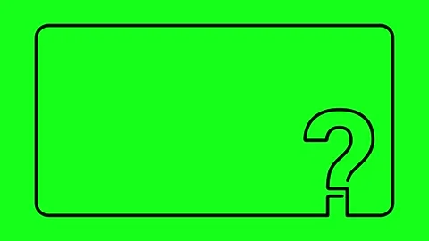 QUESTION MARK black continuous line frame animation on green screen backgro.. Stock Footage 341603765