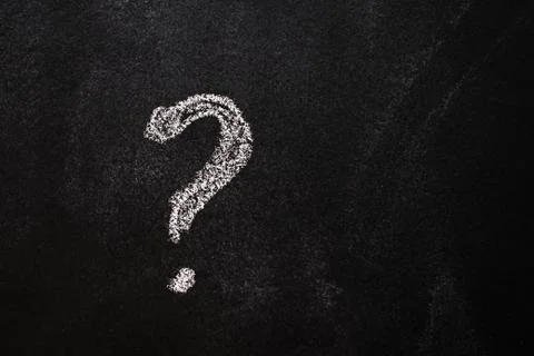 Question mark on a blackboard Stock Photos