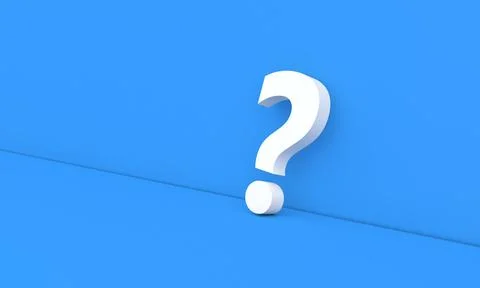 Question mark on a blue background. Stock Illustration