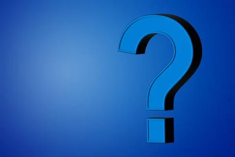 Question mark with a blue gradient background Stock Illustration