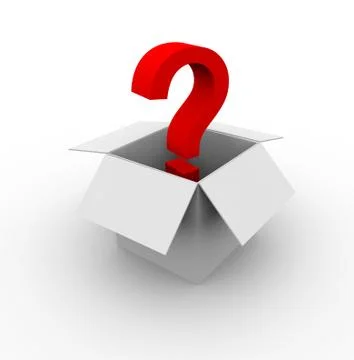 Question mark in the box Stock Illustration