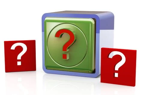 Question mark box Stock Illustration
