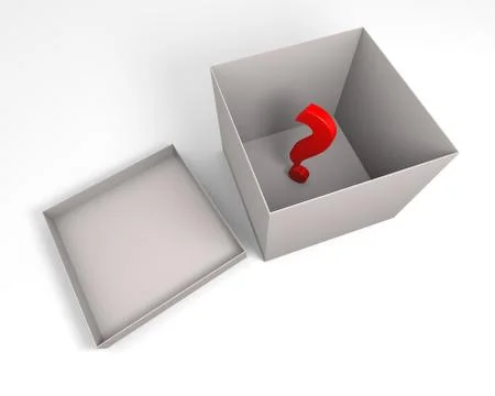 Question mark in box Stock Illustration