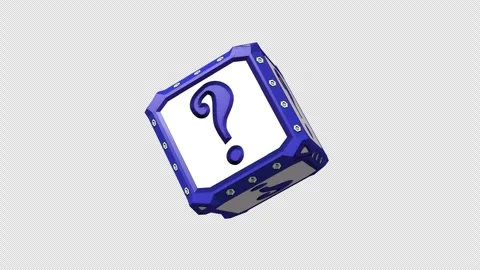 Question Mark Box Looped With Alpha Video stock 346742300