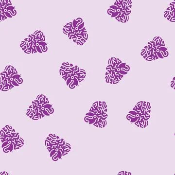 Question mark brainstorm glyph seamless pattern 库存插图