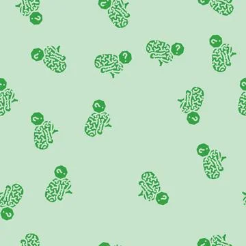 Question mark brainstorm glyph vector seamless pattern Illustrazione stock