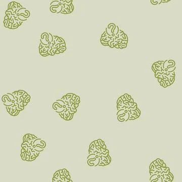 Question mark brainstorm line seamless pattern Stock Illustration