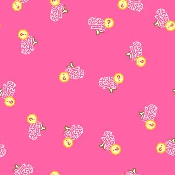 Question mark brainstorm vector seamless pattern Stock Illustration