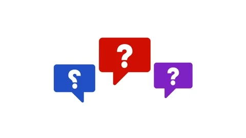 Question Mark in Bubble Icon animation isolated on White Background Stock Footage 321240290