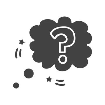 Question Mark Bubble Icon Image. Stock Illustration