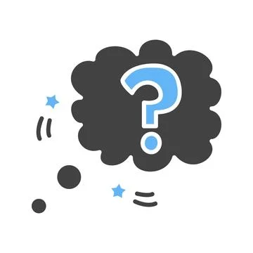 Question Mark Bubble Icon Image. Stock Illustration