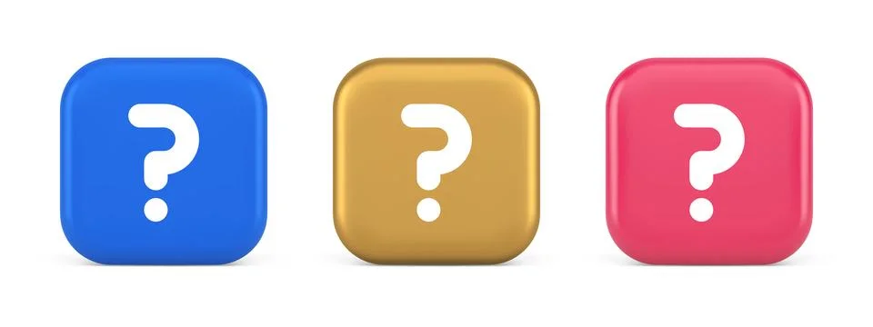 Question mark button advise attention answer FAQ point internet info support  Illustrazione stock
