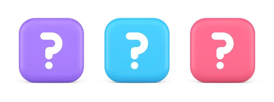 Question mark button advise attention answer FAQ point internet info suppor.. Illustrazione stock