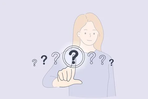 Question mark button concept Stock Illustration