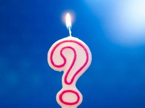 Question mark candle Stock Photos