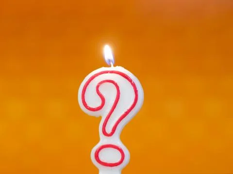Question mark candle Stock Photos
