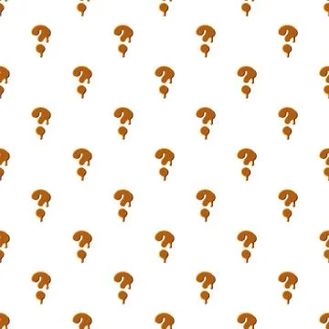 Question mark from caramel pattern Stock Illustration