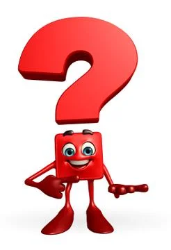 Question mark character is presenting Stock Illustration