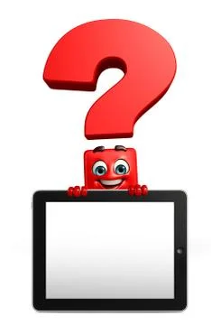 Question mark character with tab Stock Illustration